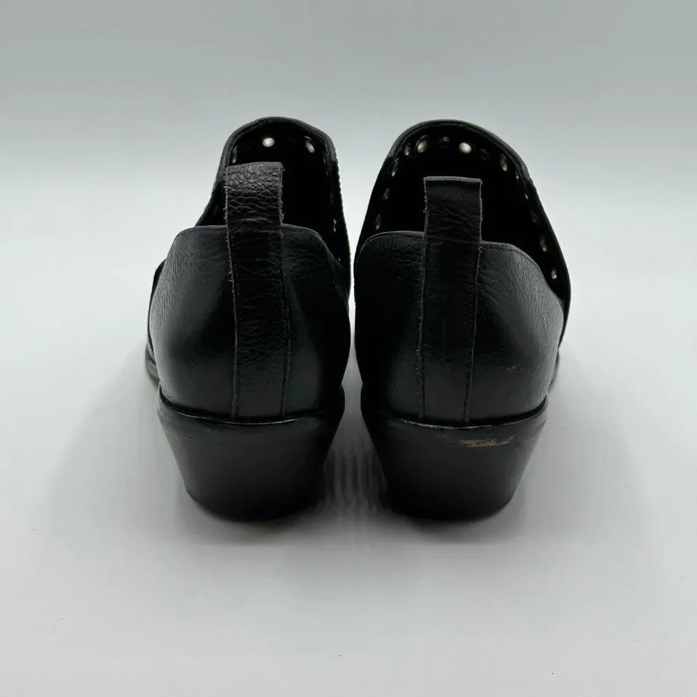 Rebecca Minkoff Annette Grommet Bootie Soft Pebble Grain Leather Slip On 7.5